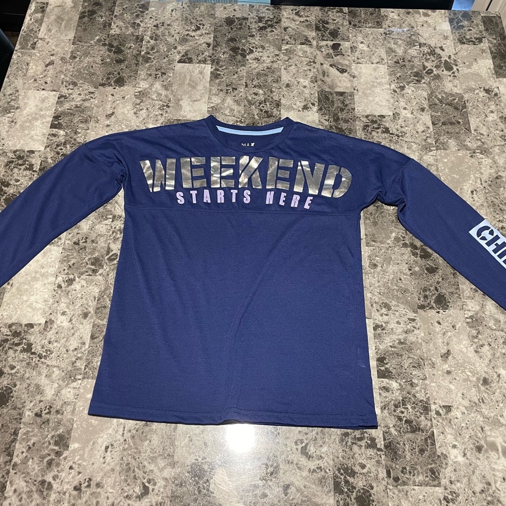 Max & Olivia Navy Long Sleeve Shirt